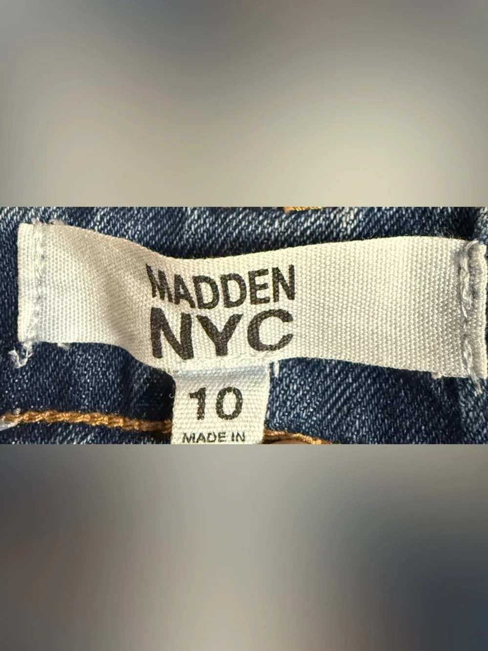 Deadstock Madden NYC Rhinestone Bootcut Jeans High Rise Medium Wash NWT Size 10 - Picture 9 of 11